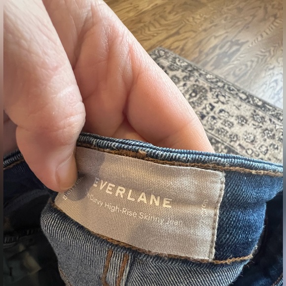 Everlane the curvy authentic stretch high rise skinny jeans, EUC, 26 crop - Picture 5 of 8